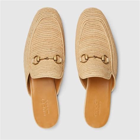 gucci raffia princetown